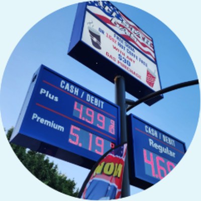 gas station signs